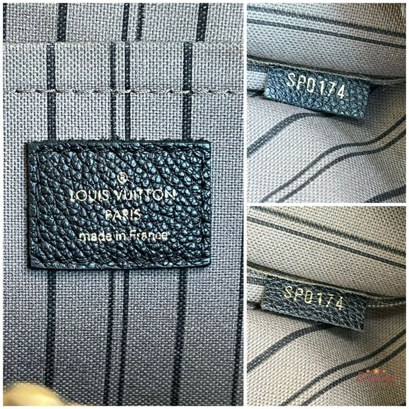 Authentic LOUIS VUITTON Black Monogram Empreinte Montaigne GM Bag W/ Strap - Picture 11 of 13